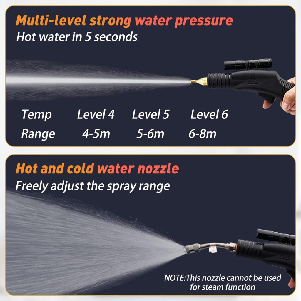 BAOJIAFU High Pressure Steam Cleaner 1700W High Temp Portable Steamer Machine Intelligent Multifunctional Steam Cleaner for Heavy oils and Heavy Stains in Kitchens, Cars, Bathrooms and Floors, etc.