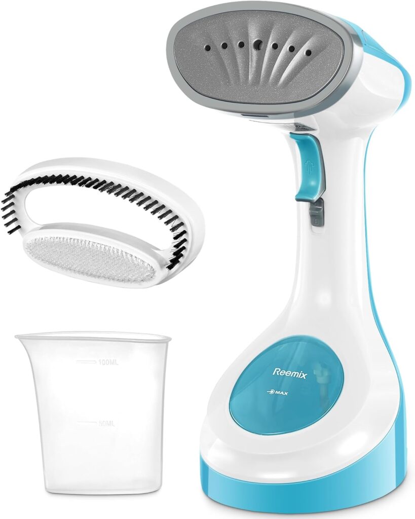 Steamer for Clothes, Reemix Garment Steamer With Large Detachable Water Tank 10.15Oz, 25S Fast Heat-up, 24g/min Strong Penetrating Steam, Handheld Garment Fabric Wrinkles Remover For Home, Office