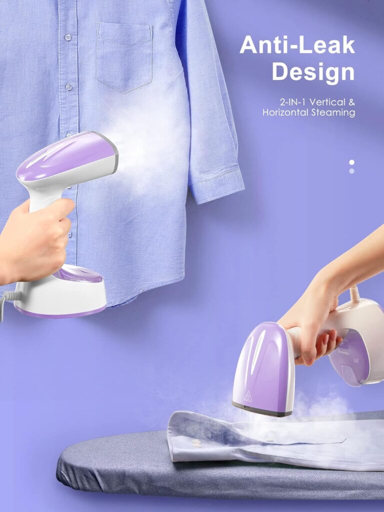 Steamer for Clothes, Reemix Garment Steamer With Large Detachable Water Tank 10.15Oz, 25S Fast Heat-up, 24g/min Strong Penetrating Steam, Handheld Garment Fabric Wrinkles Remover For Home, Office